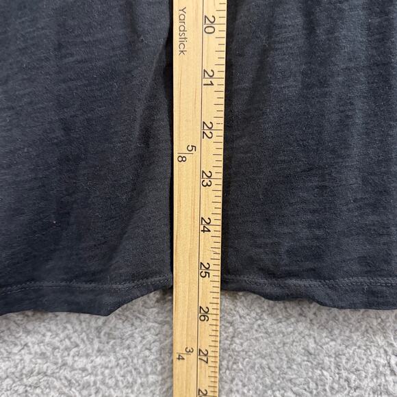 Madewell T-Shirt Women’s XXL Black Slub V-Neck Short Sleeve Pocket Tee Indonesia - Picture 4 of 9